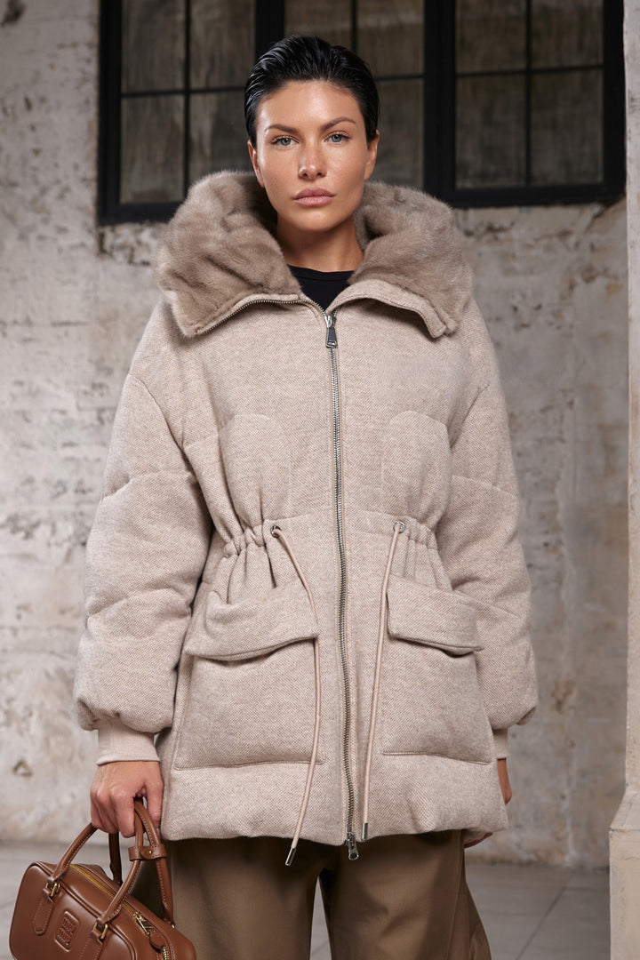 LUCIANA Wool Mink Parka