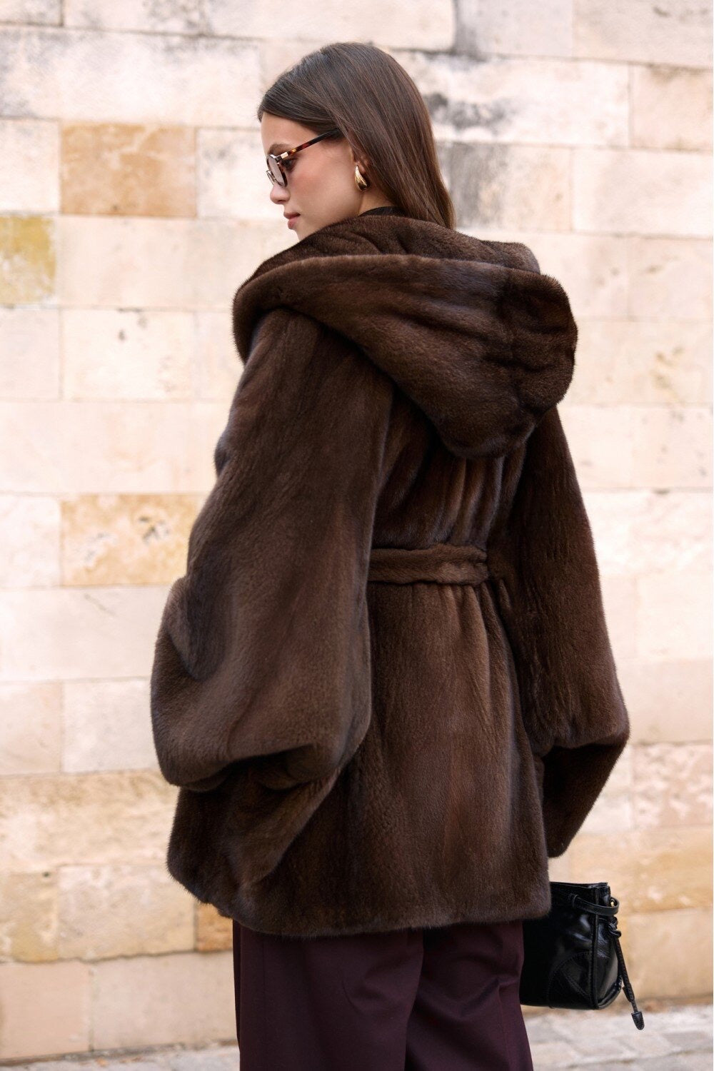 Sienna Hooded Mink Coat