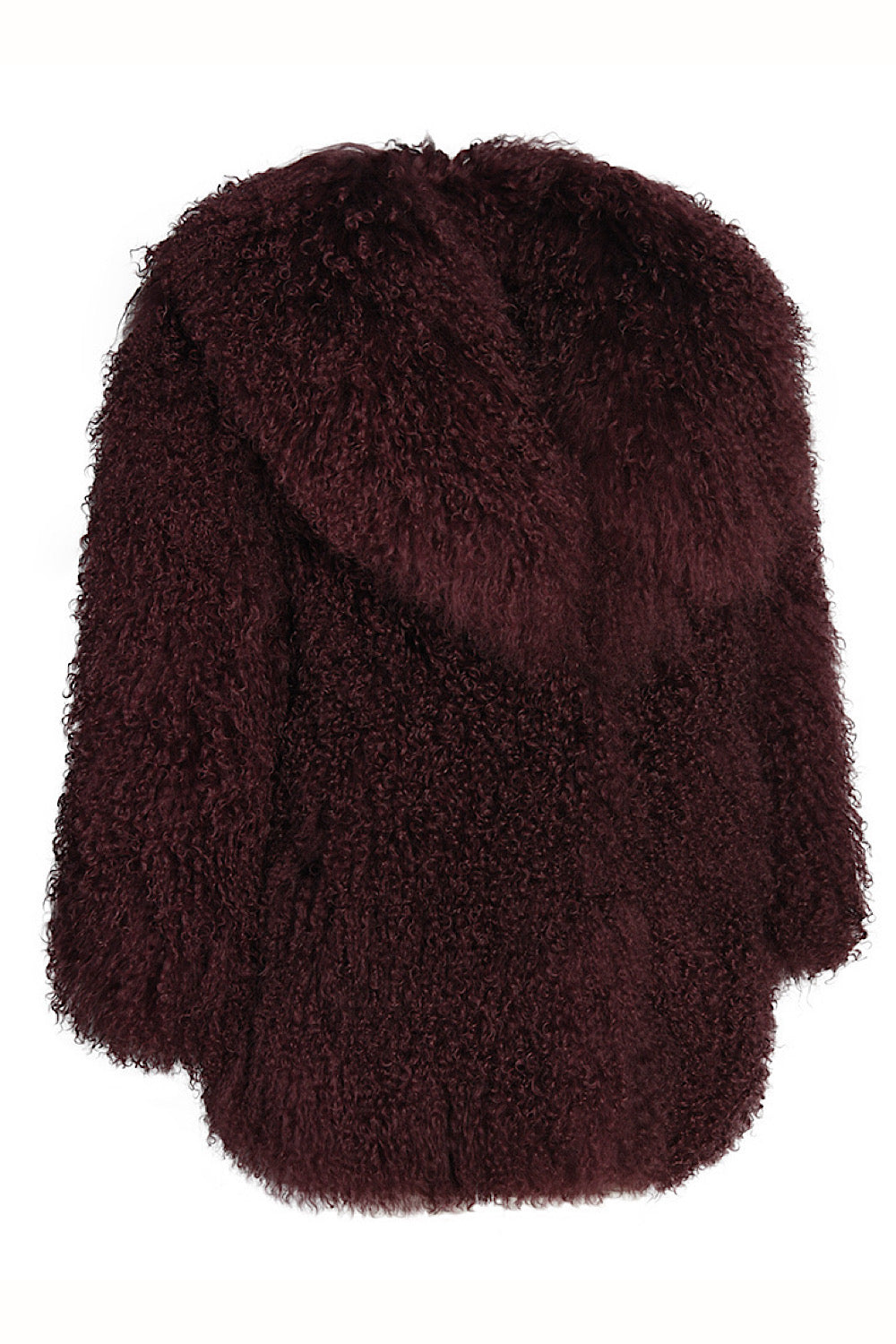 NILA Mongolian Coat Burgundy
