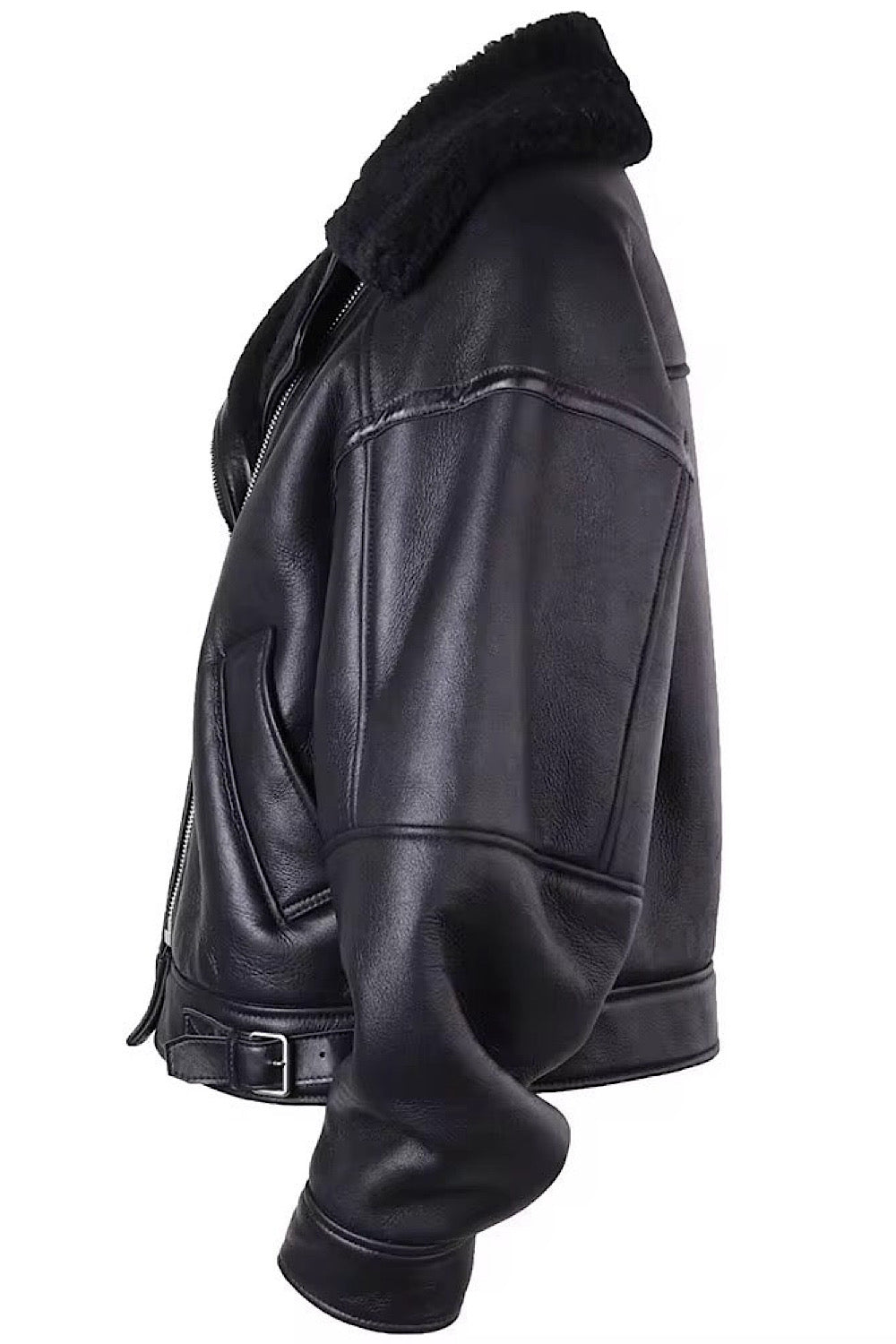 NELA Sheepskin Jacket Black