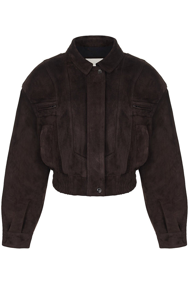 Sereline Suede Jacket Chocolate