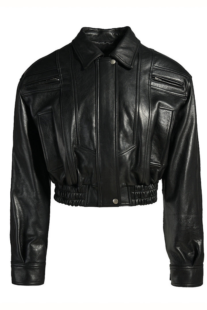 Sereline Leather Jacket Black