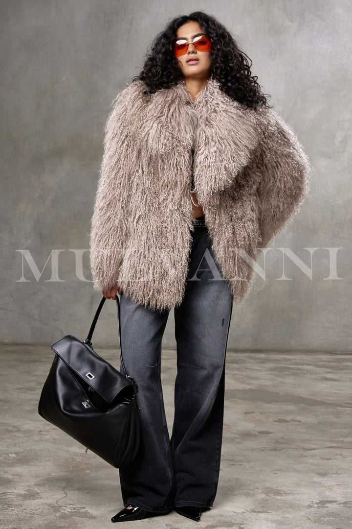 VERA Mushroom Mongolian Coat
