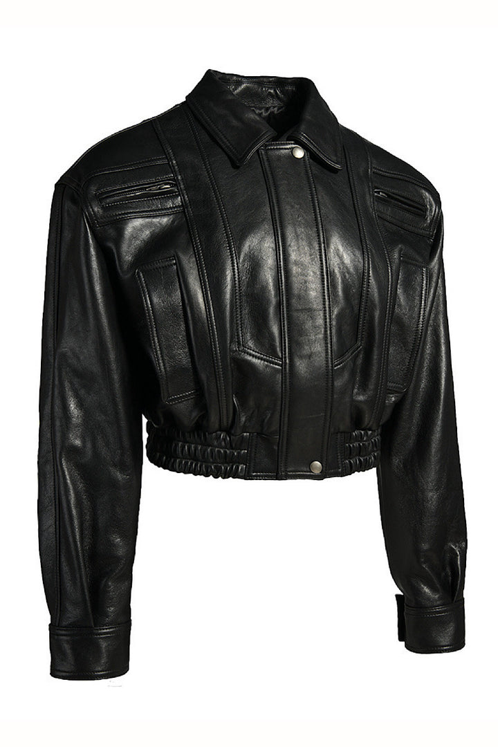 Sereline Leather Jacket Black