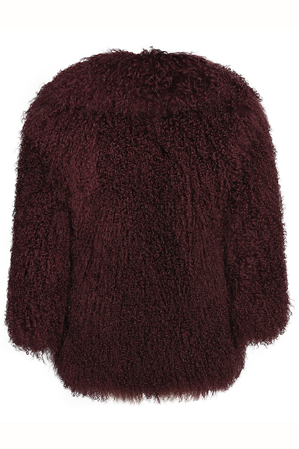 NILA Mongolian Coat Burgundy
