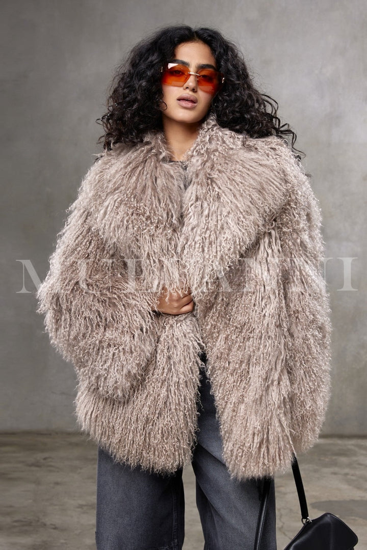 VERA Mushroom Mongolian Coat