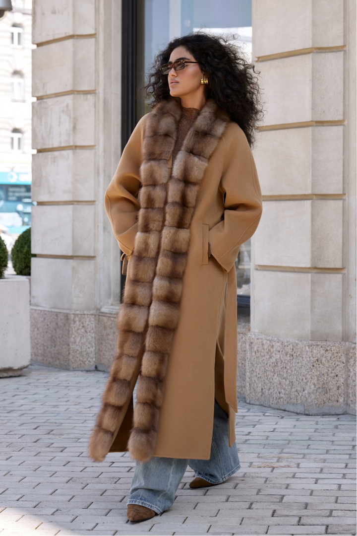 Elodie Cashmere Coat Camel