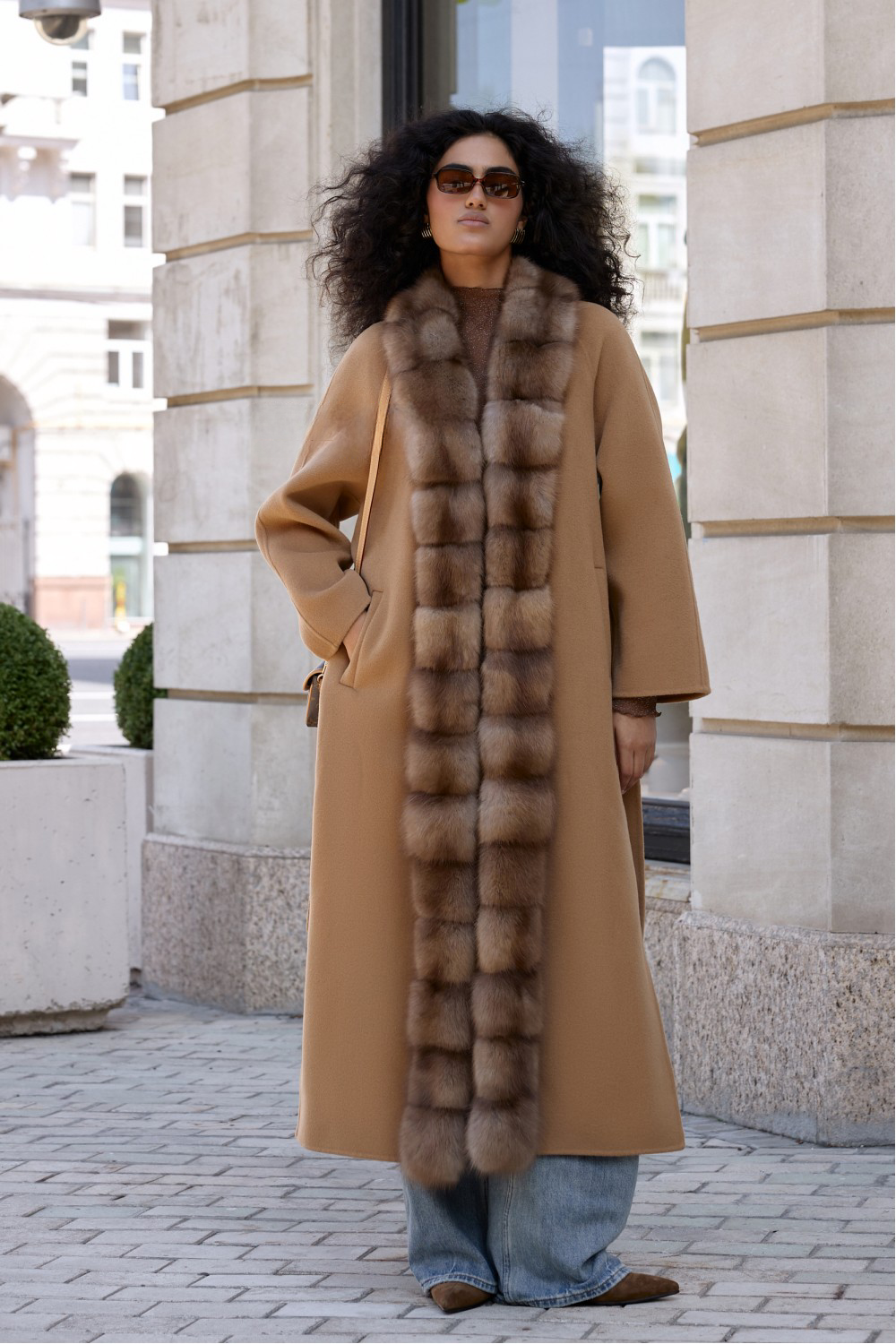 Elodie Cashmere Coat Camel