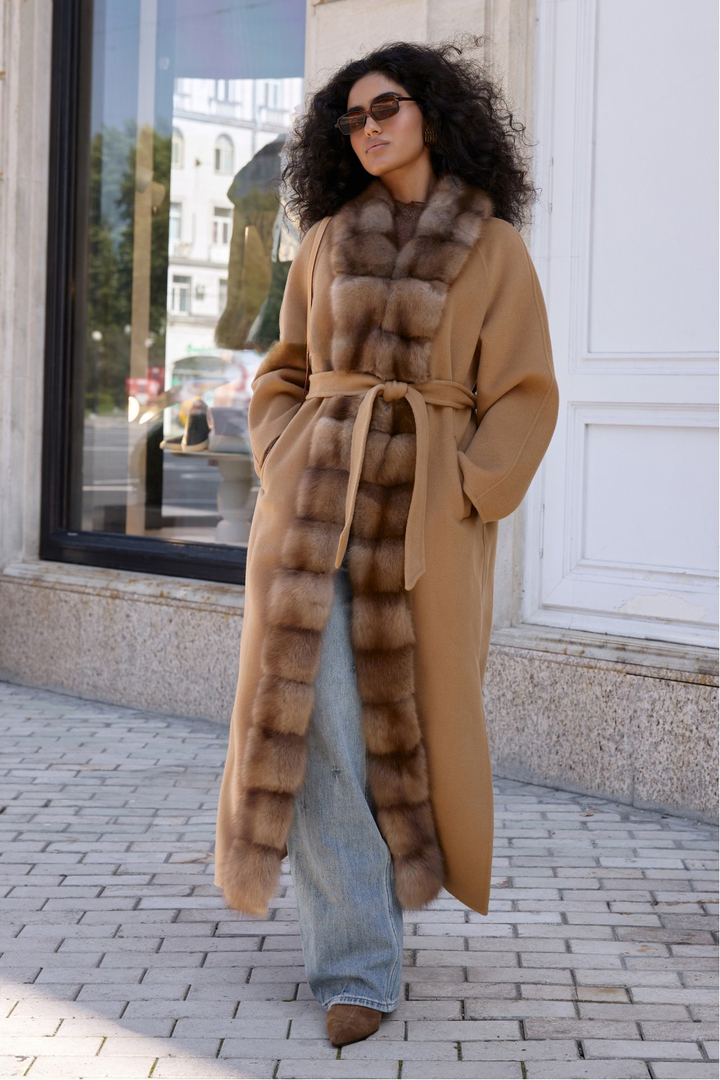 Elodie Cashmere Coat Camel